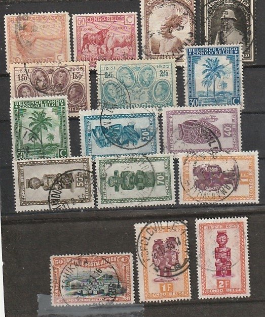 Belgium Congo Used lot of 16 #190816-5