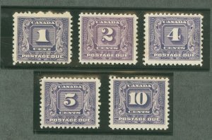 Canada #J6-J10 Unused Single (Complete Set)