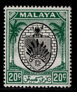 MALAYSIA - Negri Sembilan GVI SG53, 20c black & green, NH MINT.