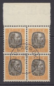 Iceland, Scott O13, used block of four