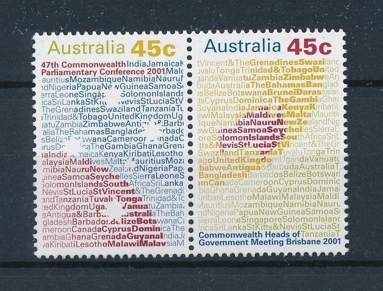 [73851] Australia 2001 Commonwealth Conference Pair  MNH