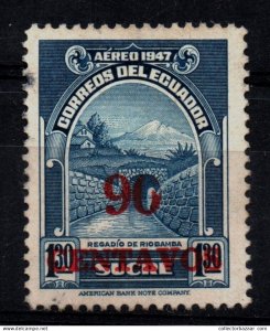 Ecuador stamp Aqueduct Overprint Error  incomplete 0 of 90 construction n...