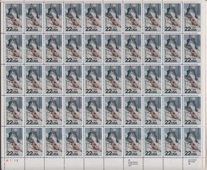 US #2369   Winter Olympics   Full sheet of 50  MNH