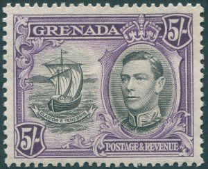 Grenada 1947 5s black & violet Perf 13½x12½ SG162a unused