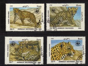 Afghanistan - #1172 - 1175 WWF Cats set/4 - CTO