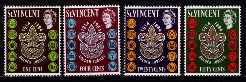 St Vincent 1964 50th Anniv of St Vincent Boy Scouts Assn, Set [Unused]