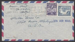 ANTIGUA 1959 cover to USA - Continuous machine slogan cancel................T124