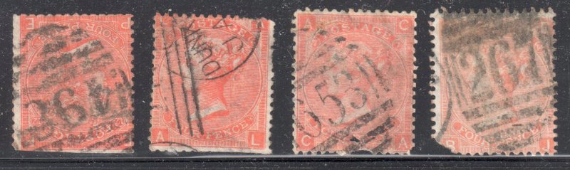 Great Brittain #69 Used  -- WMK#23 ---  4 stamps ---  C$2,000,00 -  Special canc