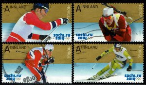 Norway #1730-1733  Used - Winter Olympics Sochi (2014)