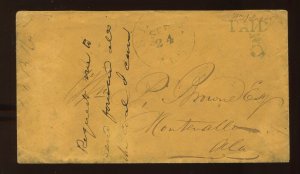 77XU1 Selma Ala Confederate States Postmasters' Provisional Cover with CSA CERT