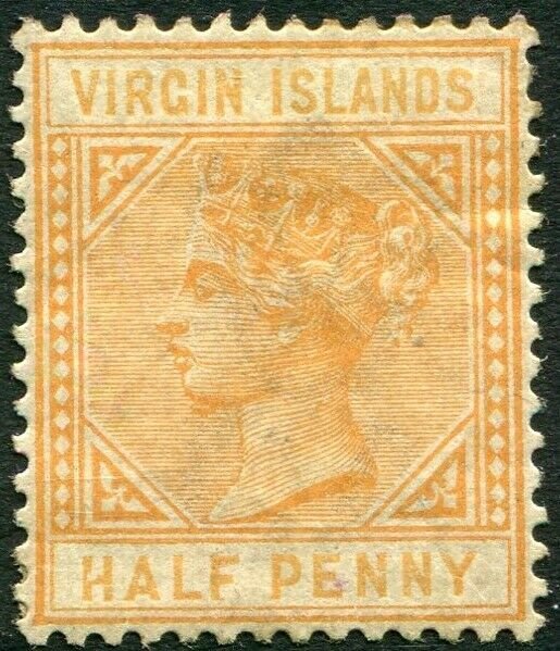 BRITISH VIRGIN ISLANDS-1883-84 ½d Yellow-Buff Sg 26 toned gum AMM V33645