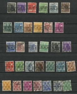 Germany AMER BRITISH ZONE 1948 MI 36-51 Used Overprint