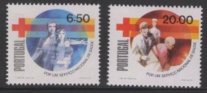 PORTUGAL SG1780/1 1979 TOWARDS A NATIONAL HEALTH SERVICE MNH