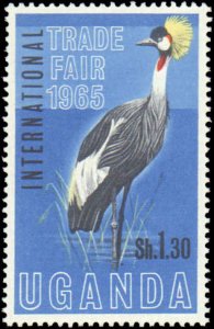 Uganda  #95-96, Complete Set(2), 1965, Birds, Never Hinged