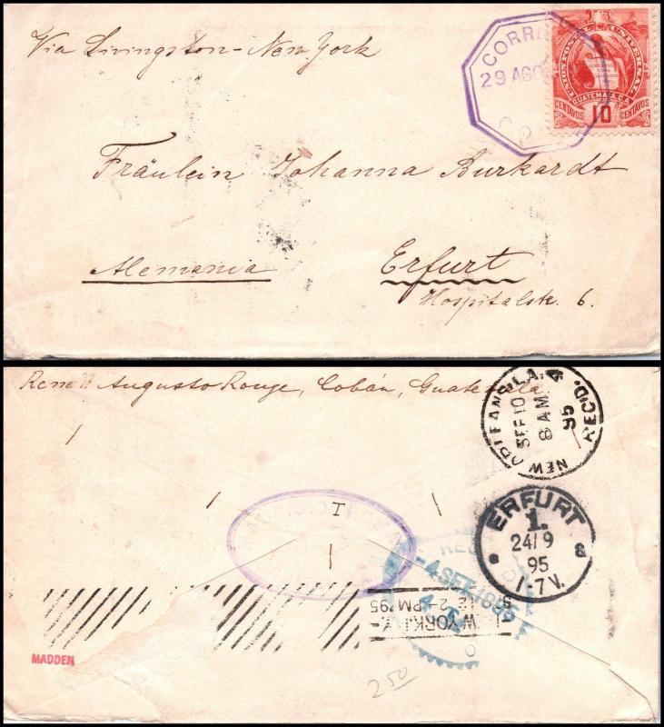 Goldpath: Guatemala cover 1895, to Germany  _CV23_P12