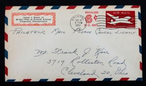 US Error/EFO Stamped Envelope Sc# UC20 Offset 6 on back of Envelope