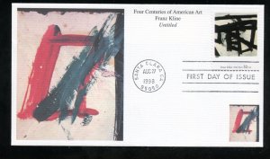 US 3236s American Art Mahoning Franz Kline UA Mystic cachet FDC