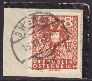 Austria - 1945 - Scott #436 - used on piece - Coat of Arms