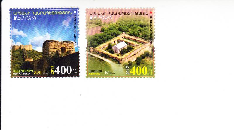 2017 Karabakh Castles Europa (2) (Scott NA) MNH