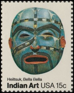 US 1834 Pacific Northwest Indian Masks Heiltsuk Bella Bella 15c single MNH 1980