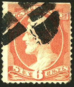 U.S. #208 USED STRAIGHT EDGE