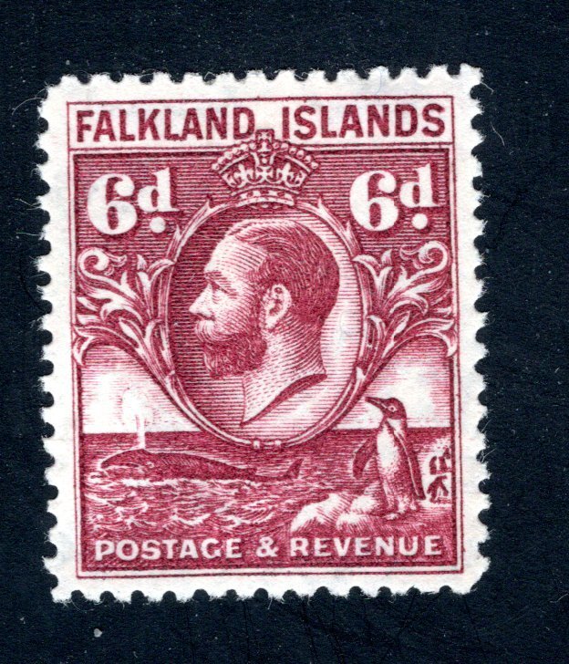 Falkland Islands SC #59   VF, Unused, OG, King George V, CV $24.00 .... 1930042