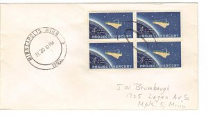 US 1193 4c Project Mercury FDC no cachet Unofficial Minneapolis Minn ECV $15.00