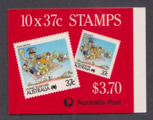 AUSTRALIA - 1988 LIVING TOGETHER - 37c X 10 - MNH STAMP BOOKLET