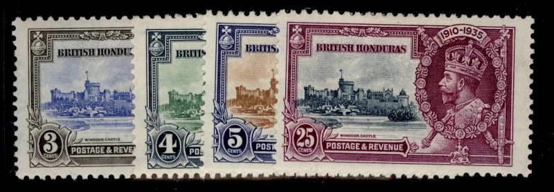 BRITISH HONDURAS GV SG143-146, SILVER JUBILEE set, M MINT. Cat £21. 