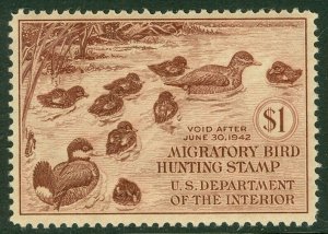 EDW1949SELL : USA 1941 Scott #RW8 MNH Very light natural gum creases Retail $250