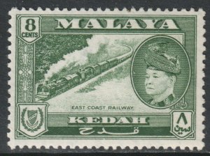 Malaya Kedah Scott 87 - SG96, 1957 Sultan 8c MH*