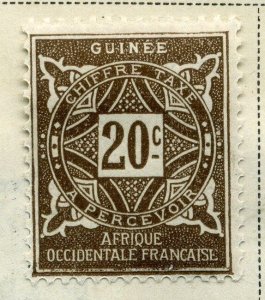 FRENCH COLONIES  GUINEE 1914 early Postage Due issue Mint hinged 20c. value