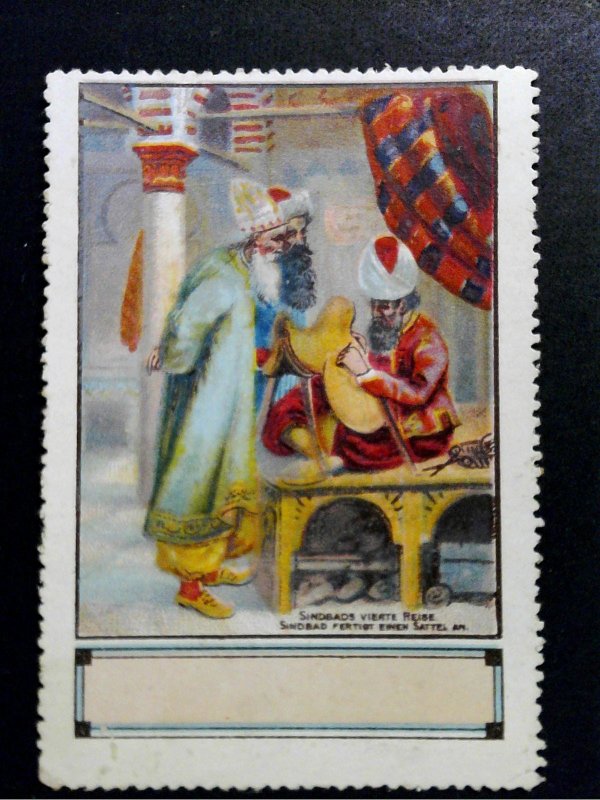 German Poster Stamp - 1001 Nights - Sinbads Fourth Journey