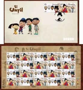 2023 INDONESIA INDONESIE STAMP CARTOON SI UNYIL FDC & MS MNH