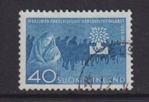 Finland    #369  used  1960  world refugee year 40m