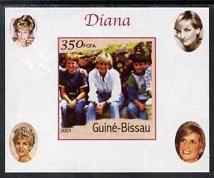 Guinea - Bissau 2001 Princess Diana #4 imperf deluxe shee...