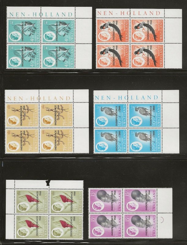 SWAZILAND 1968 SG 142/60 MNH £128