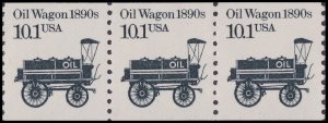 US 2130 Transportation Oil Wagan 1890s 10.1c coil strip 3 MNH 1985