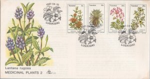 ZAYIX South Africa - Transkei 32-35 FDC Medicinal Plants Flowers 080522SM53 