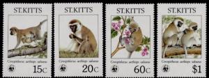 St Kitts 189-92 MNH Animals, Green Monkeys