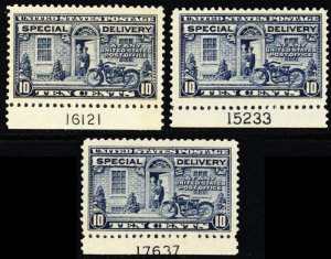 E12, Mint VF H 10¢ Special Delivery Stamps With PL#'s CV $135.00 * Stuart Katz