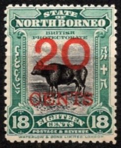 1909 North Borneo (Malaysia) Scott #- 148 20 Cent/18 Cent Ovp't MNH