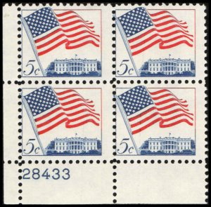 US #1208a U.S. FLAG MNH LL PLATE BLOCK #28433