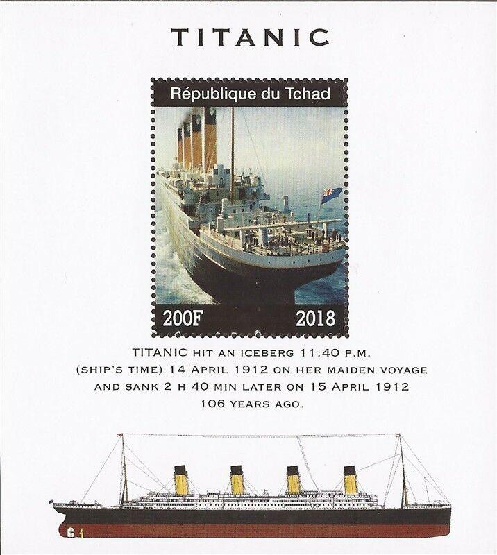 Chad - 2018 Titanic - Stamp Souvenir Sheet - 3B-626