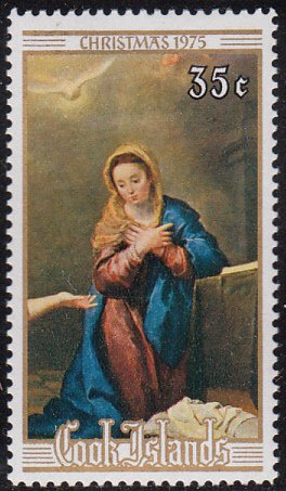 Cook Islands 1975 MH Sc #441 35c Annunciation Murillo Christmas