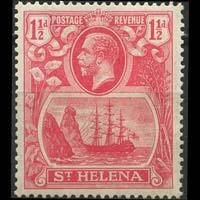 ST.HELENA 1922 - Scott# 81 Colony Badge 1.5p LH