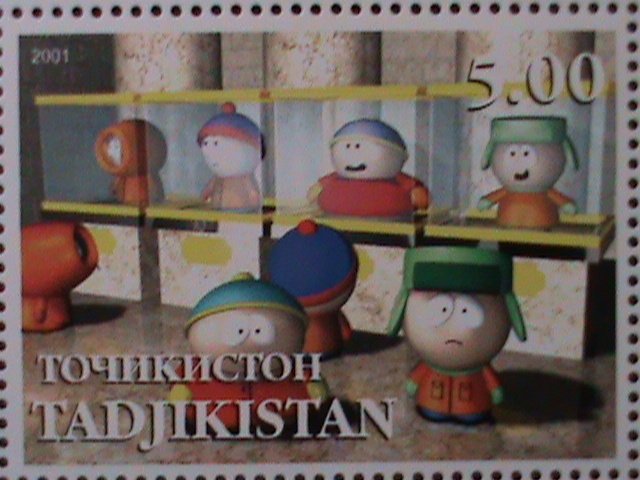 TAJIKISTAN-2001 CARTOON STAMP SHEET-MERRY CHRISTMAS MNH VF HARD TO FIND LAST ONE