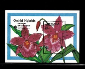 Grenadines 1990 - Orchids - Souvenir Stamp Sheet - Scott #1152 - MNH
