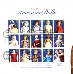 USPS FDC First Day Ceremony Program #3151a-o C1 American Dolls Hobby UFDC 1997