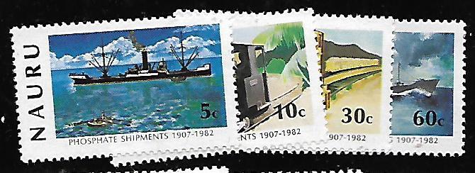 NAURU 252-255 MNH C/SET ANNIVERSARY OF PHOSPHATE INDUSTRY